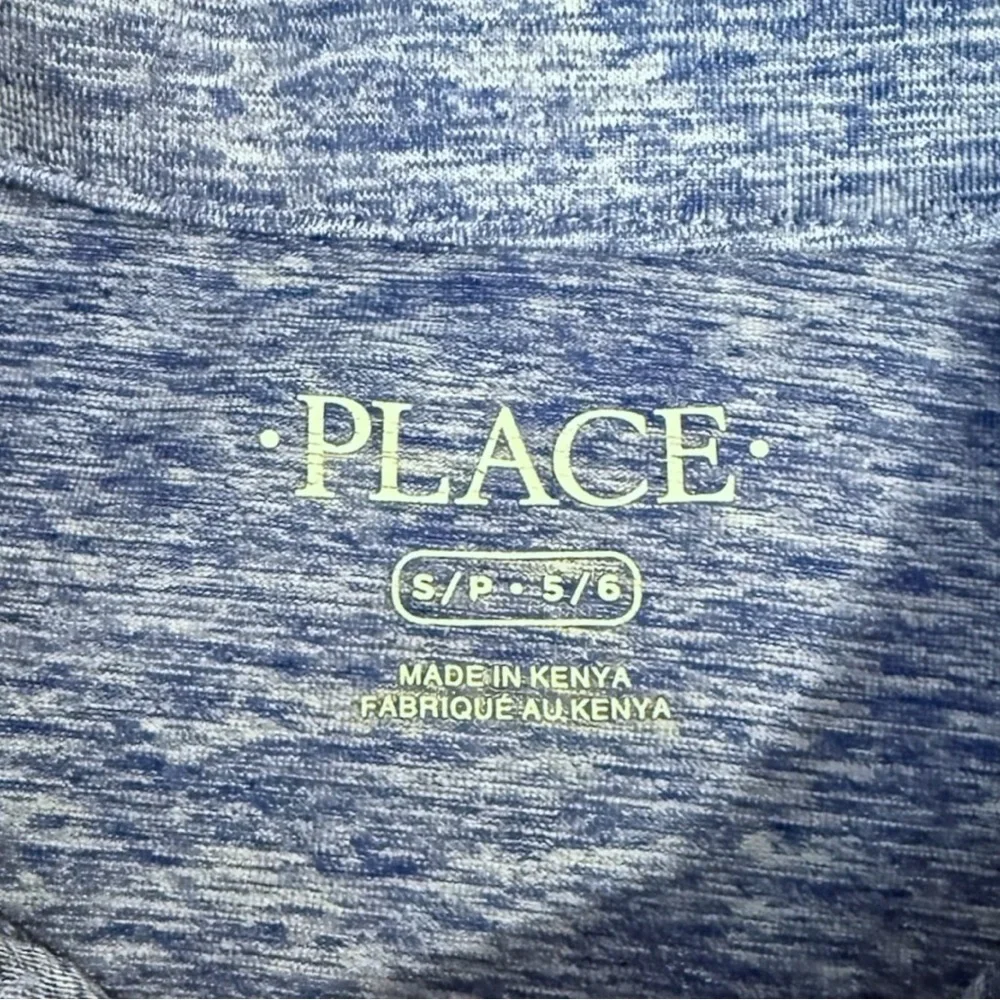 The Children’s Place Boys Blue Heathered Polo Shirt Size 5/6 Short Sleeve